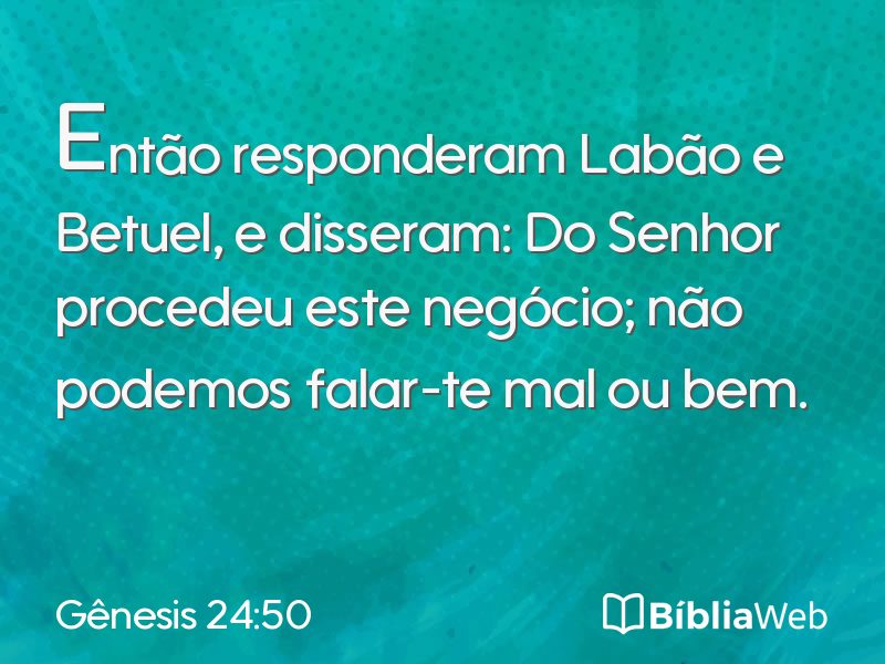 Gênesis 24:50 em imagem para compartilhar