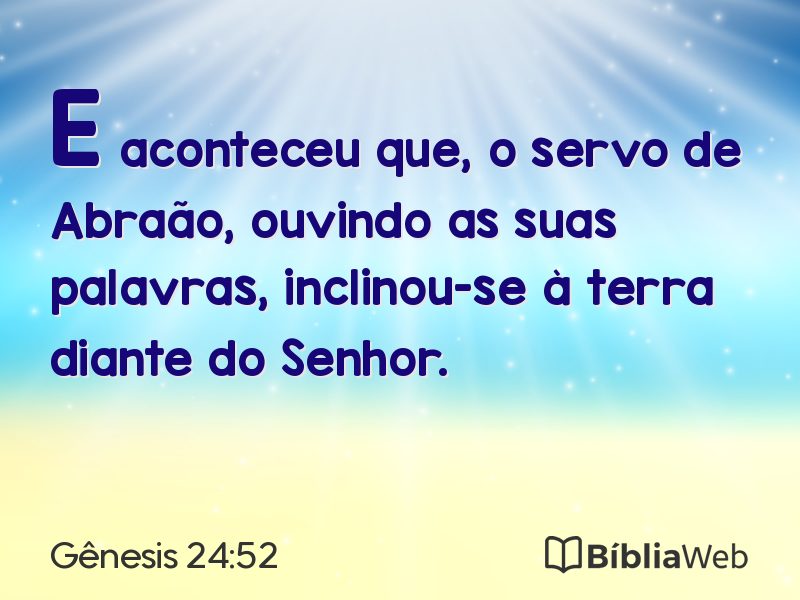 Gênesis 24:52 em imagem para compartilhar