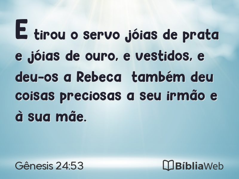 Gênesis 24:53 em imagem para compartilhar