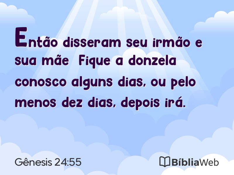 Gênesis 24:55 em imagem para compartilhar