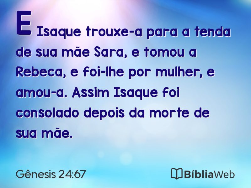 Gênesis 24:67 em imagem para compartilhar