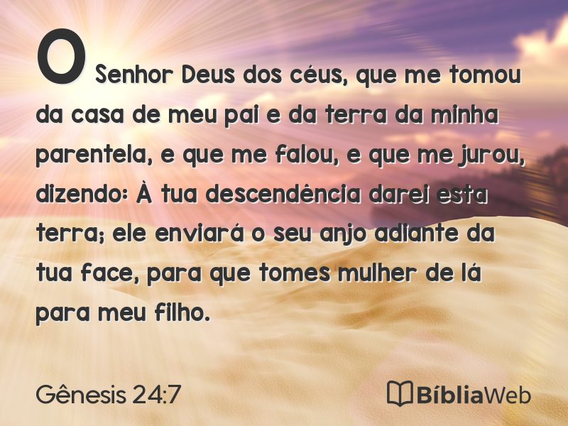 Gênesis 24:7 em imagem para compartilhar