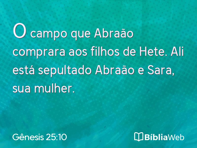 Gênesis 25:10 em imagem para compartilhar