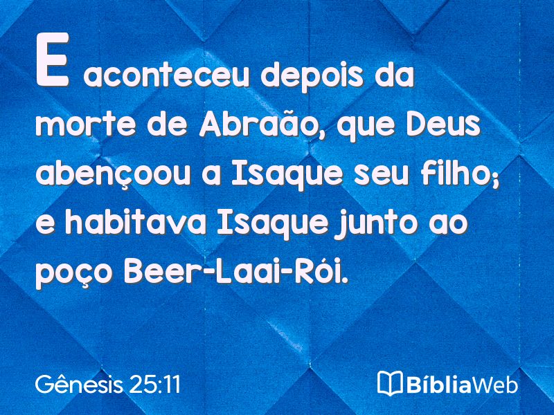 Gênesis 25:11 em imagem para compartilhar