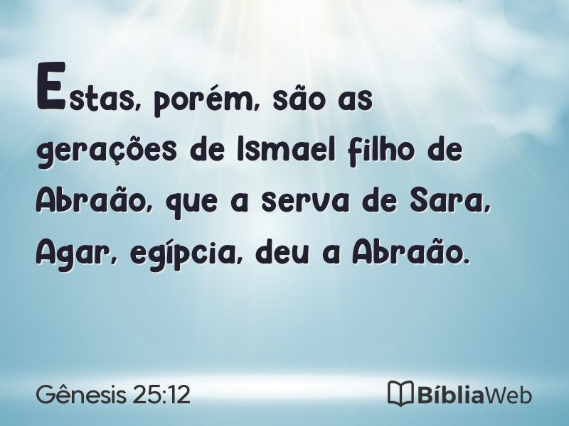 Gênesis 25:12 em imagem para compartilhar