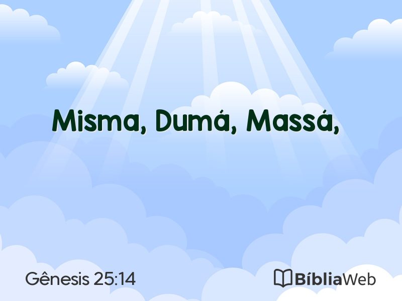 Gênesis 25:14 em imagem para compartilhar