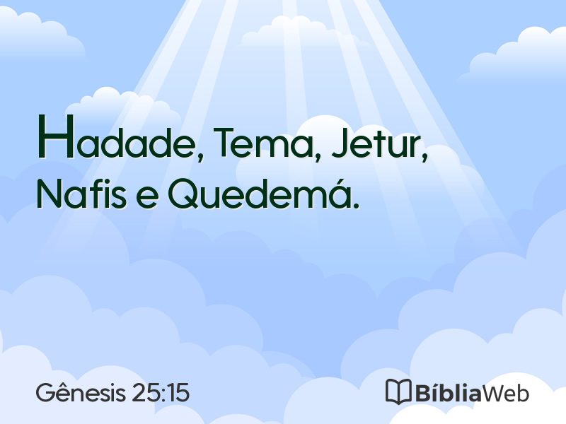 Gênesis 25:15 em imagem para compartilhar