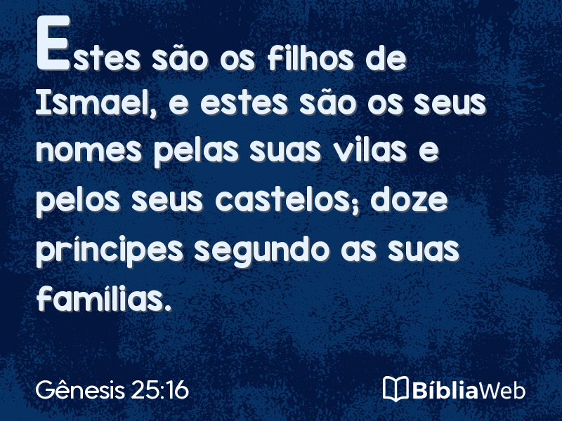 Gênesis 25:16 em imagem para compartilhar