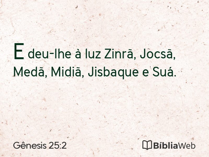 Gênesis 25:2 em imagem para compartilhar