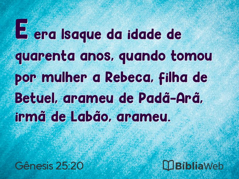 Gênesis 25:20 em imagem para compartilhar