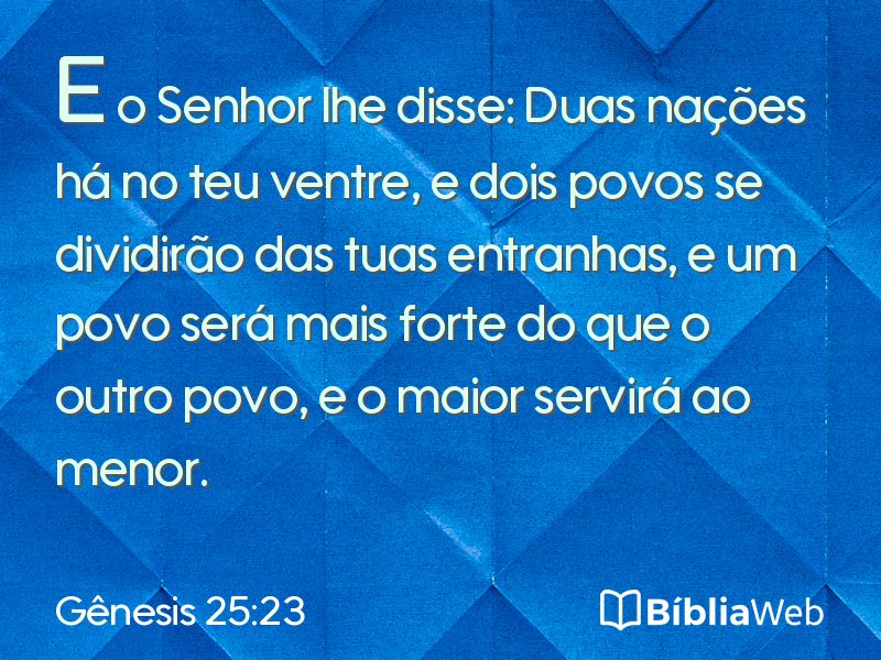 Gênesis 25:23 em imagem para compartilhar