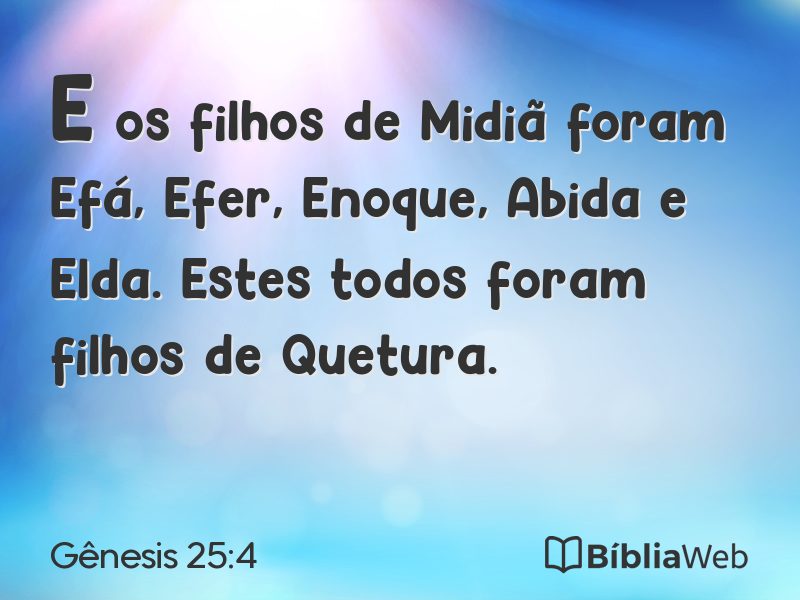Gênesis 25:4 em imagem para compartilhar