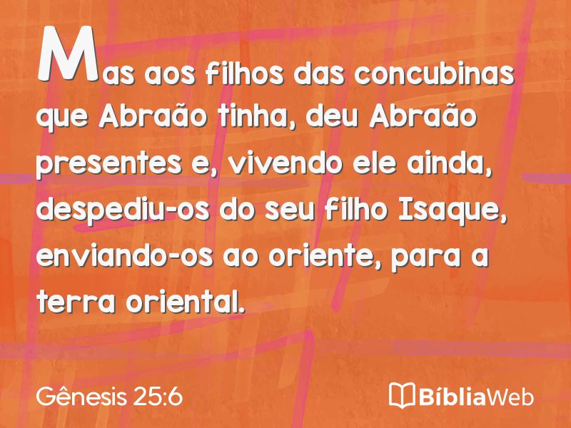 Gênesis 25:6 em imagem para compartilhar