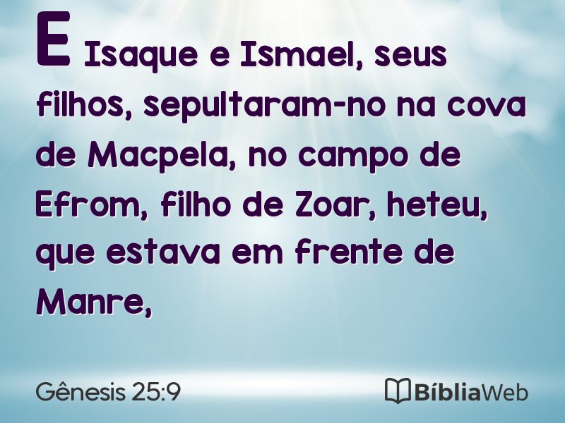 Gênesis 25:9 em imagem para compartilhar
