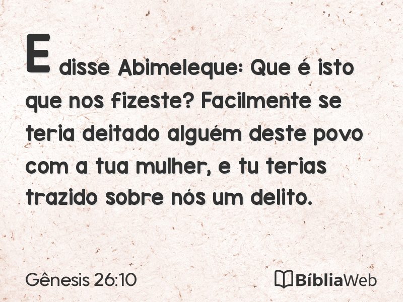 Gênesis 26:10 em imagem para compartilhar