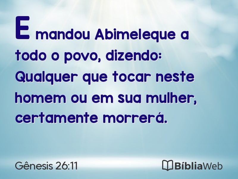 Gênesis 26:11 em imagem para compartilhar