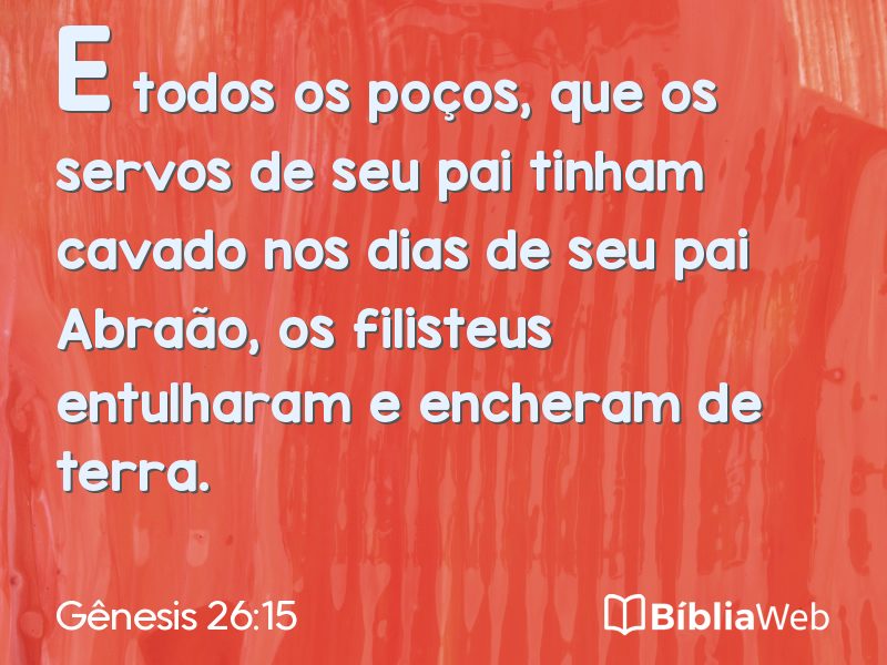 Gênesis 26:15 em imagem para compartilhar