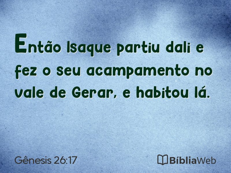 Gênesis 26:17 em imagem para compartilhar