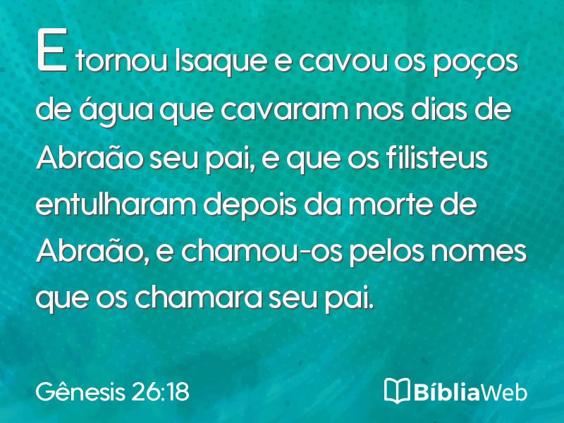 Gênesis 26:18 em imagem para compartilhar