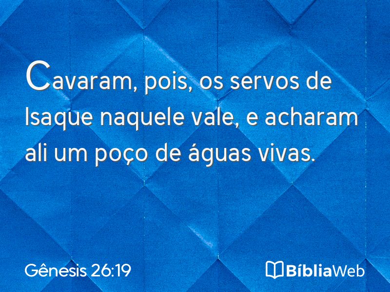 Gênesis 26:19 em imagem para compartilhar