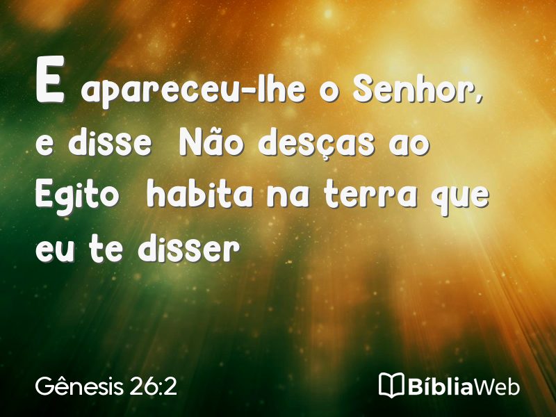 Gênesis 26:2 em imagem para compartilhar