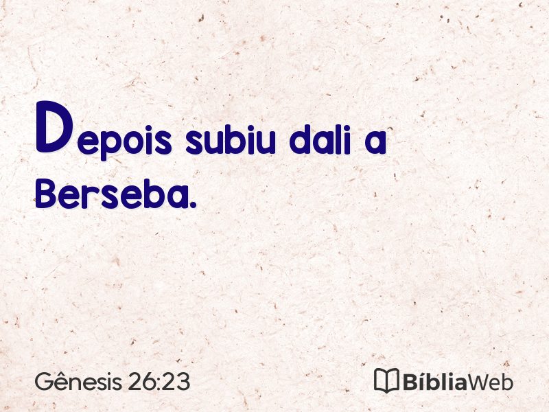 Gênesis 26:23 em imagem para compartilhar