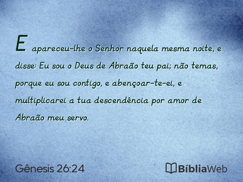 Gênesis 26:24 em imagem para compartilhar