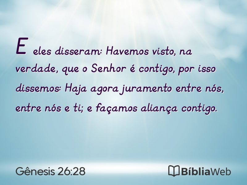 Gênesis 26:28 em imagem para compartilhar