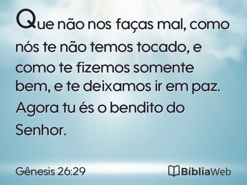 Gênesis 26:29 em imagem para compartilhar