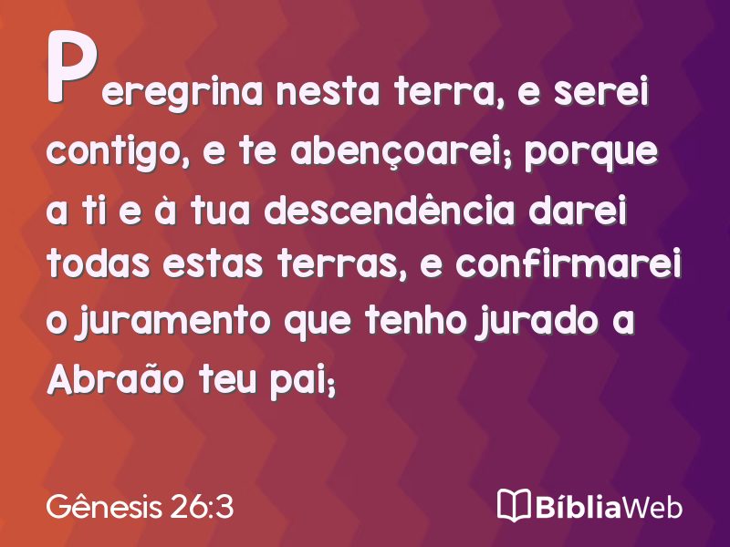 Gênesis 26:3 em imagem para compartilhar