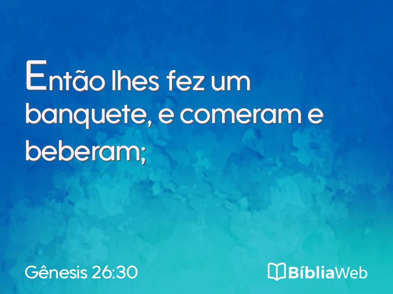 Gênesis 26:30 em imagem para compartilhar