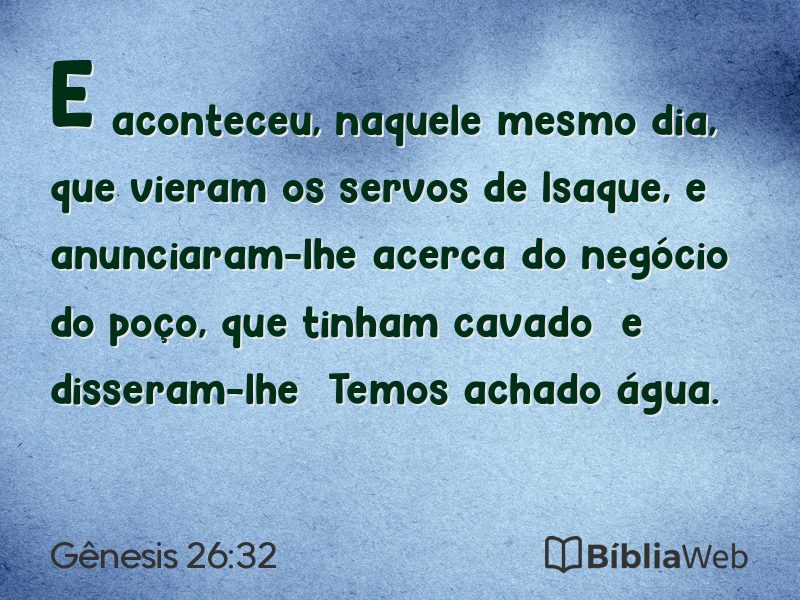 Gênesis 26:32 em imagem para compartilhar