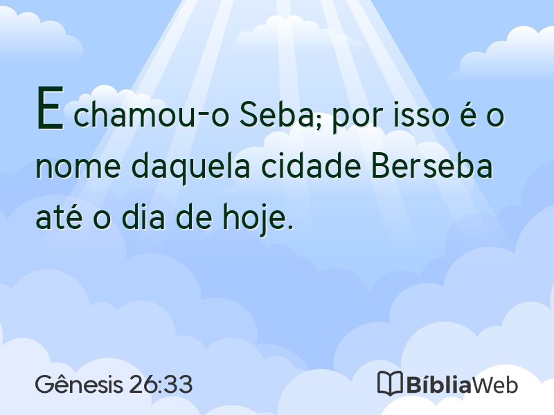Gênesis 26:33 em imagem para compartilhar