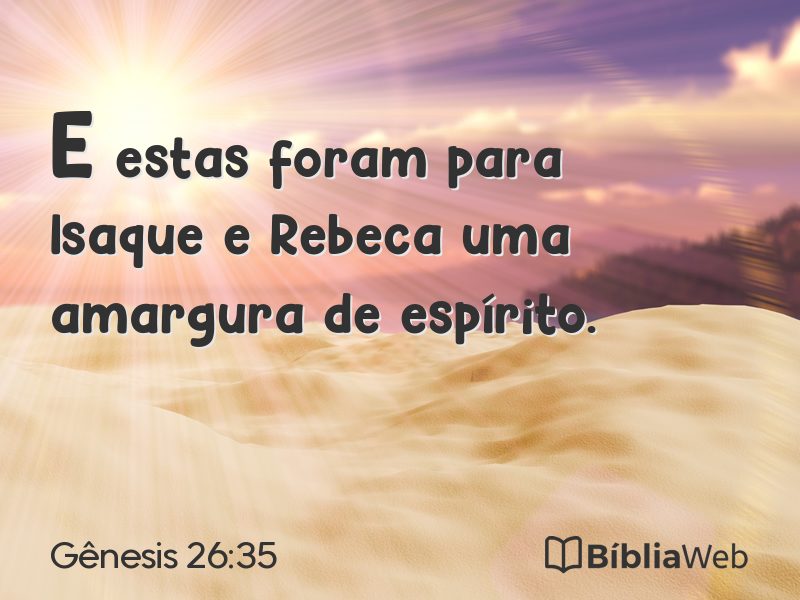 Gênesis 26:35 em imagem para compartilhar