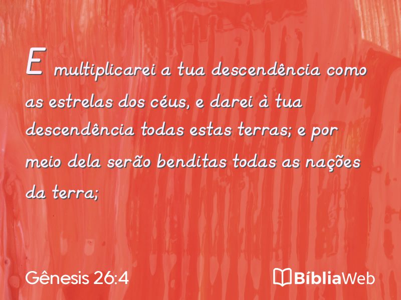 Gênesis 26:4 em imagem para compartilhar