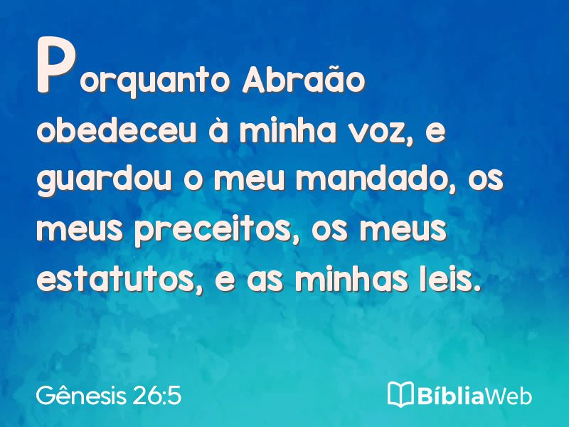 Gênesis 26:5 em imagem para compartilhar