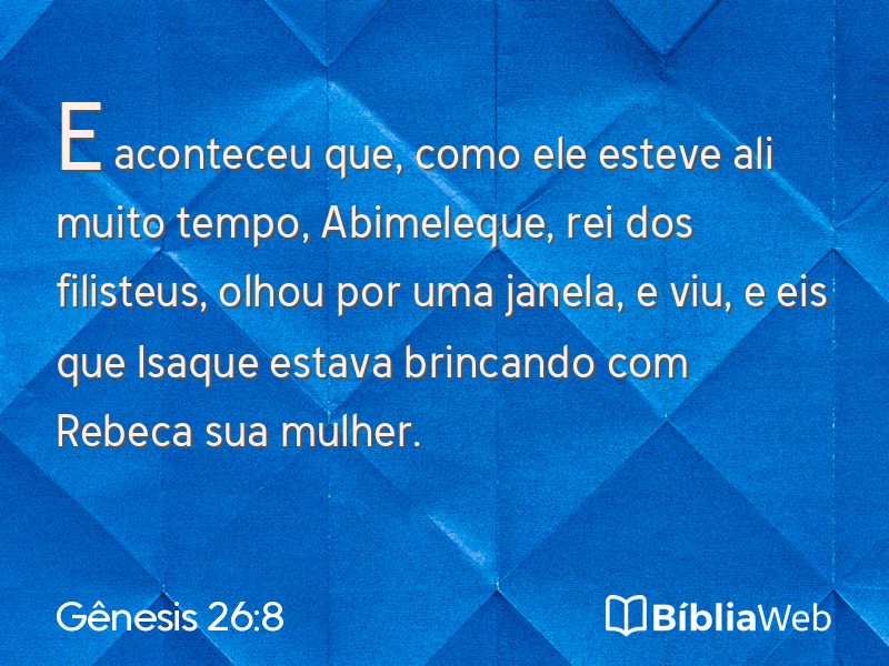 Gênesis 26:8 em imagem para compartilhar