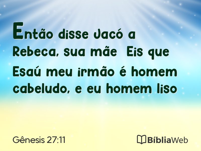 Gênesis 27:11 em imagem para compartilhar