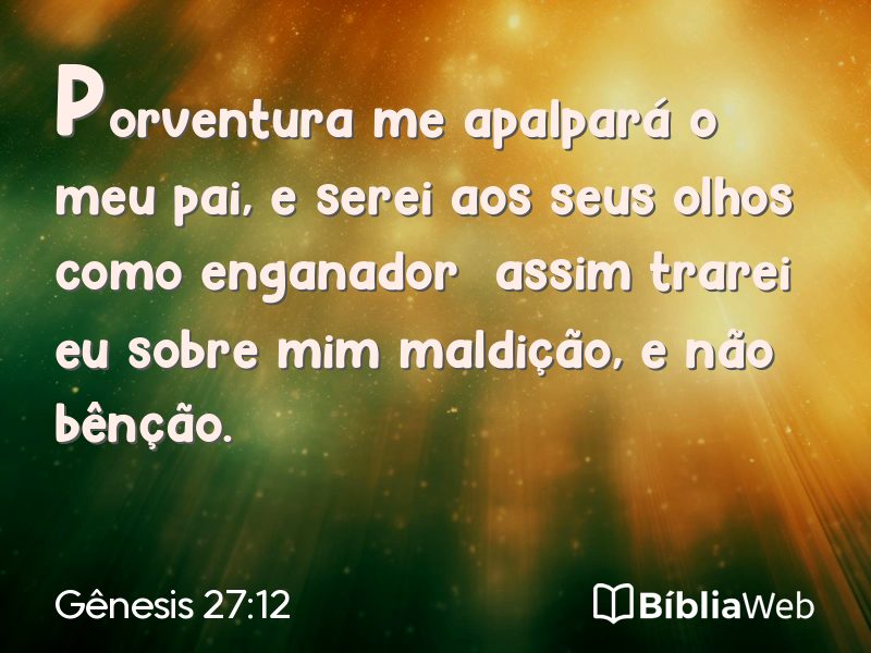 Gênesis 27:12 em imagem para compartilhar