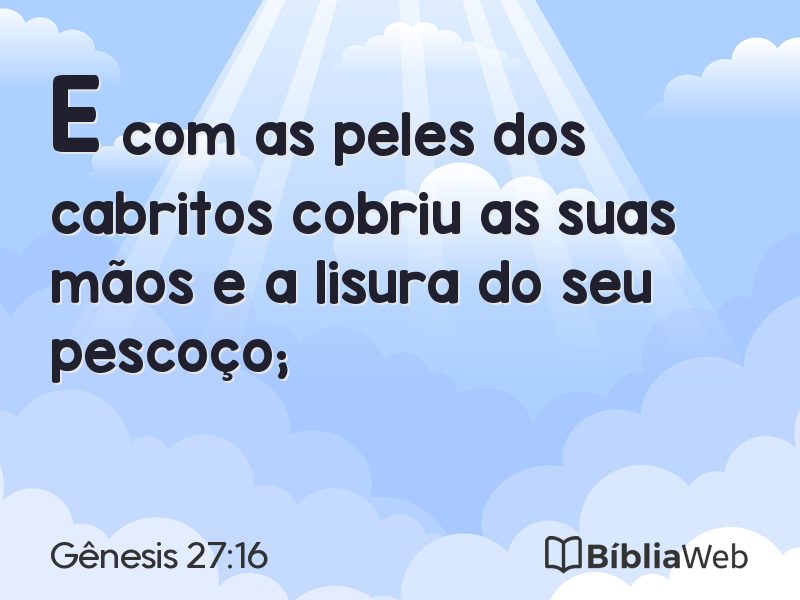 Gênesis 27:16 em imagem para compartilhar