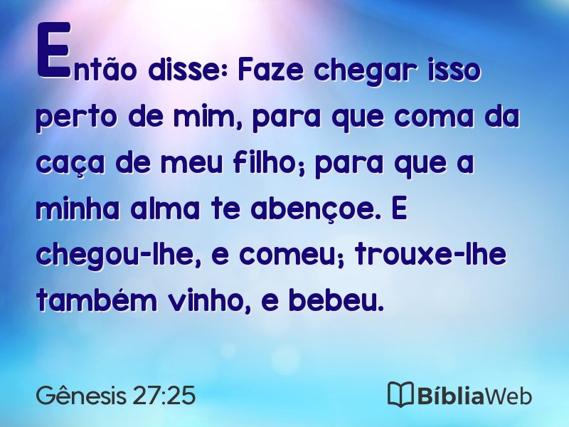 Gênesis 27:25 em imagem para compartilhar