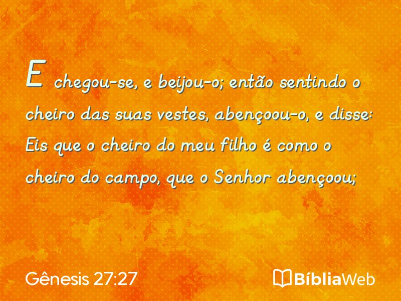 Gênesis 27:27 em imagem para compartilhar
