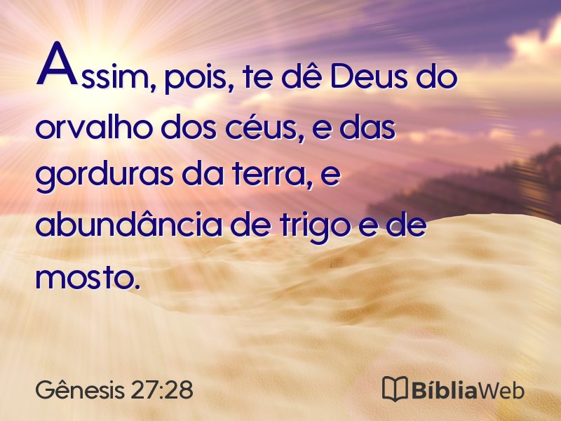 Gênesis 27:28 em imagem para compartilhar