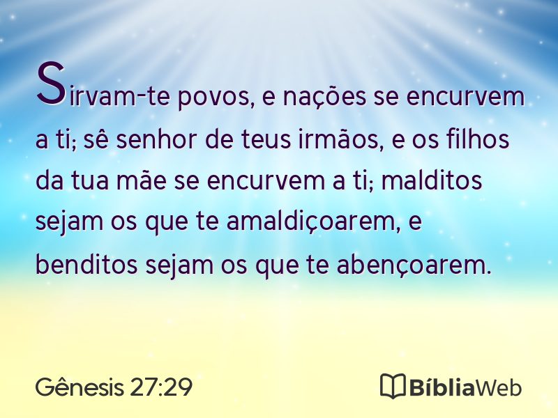 Gênesis 27:29 em imagem para compartilhar