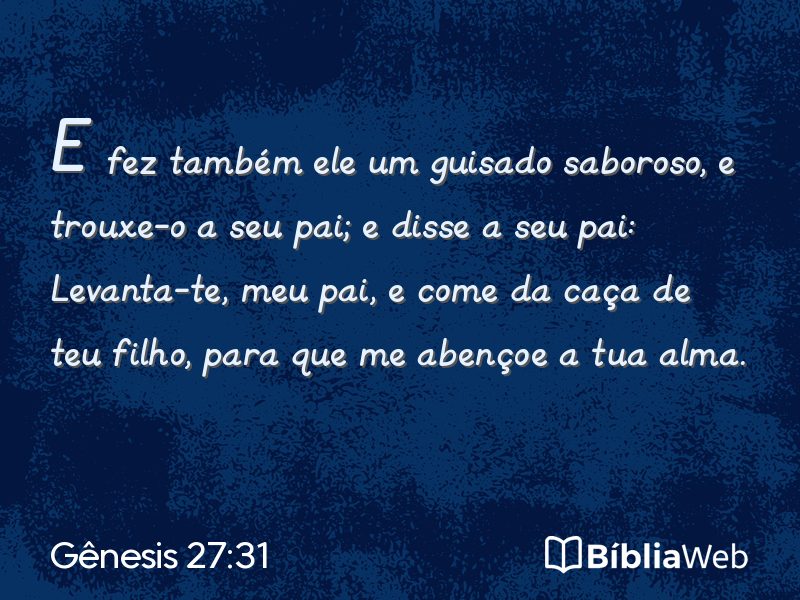 Gênesis 27:31 em imagem para compartilhar