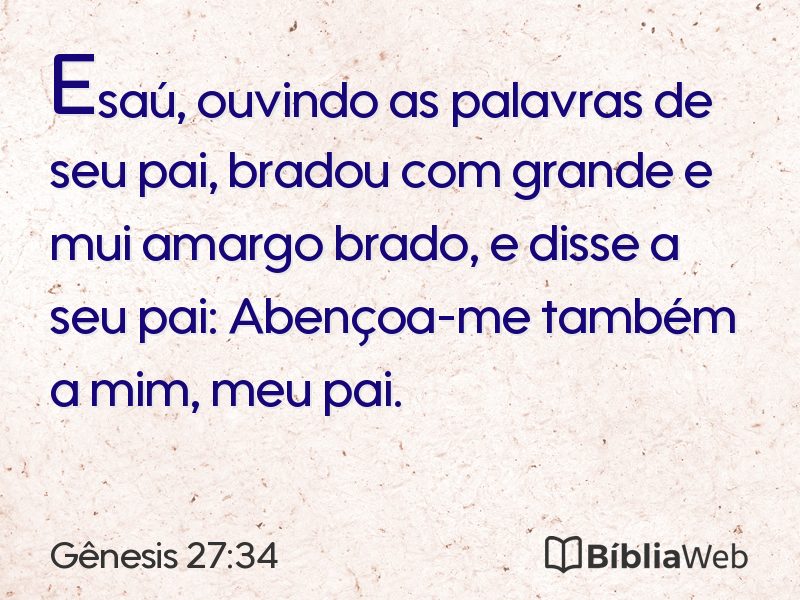Gênesis 27:34 em imagem para compartilhar