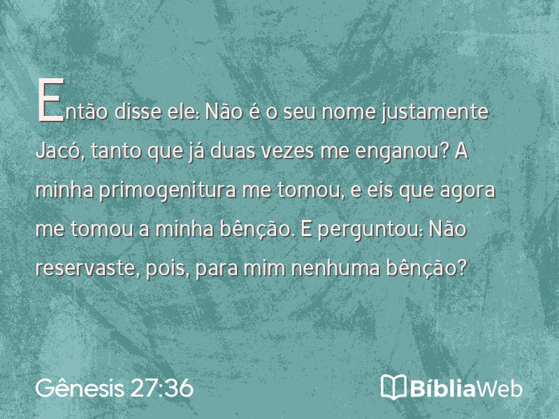Gênesis 27:36 em imagem para compartilhar