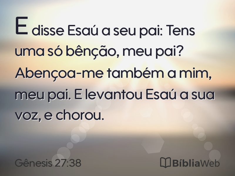 Gênesis 27:38 em imagem para compartilhar