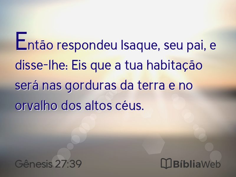 Gênesis 27:39 em imagem para compartilhar