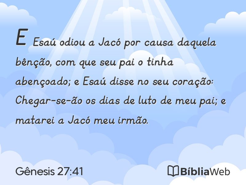 Gênesis 27:41 em imagem para compartilhar